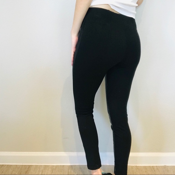 Anthro La fee verte faux suede & leather leggings - Picture 3 of 8